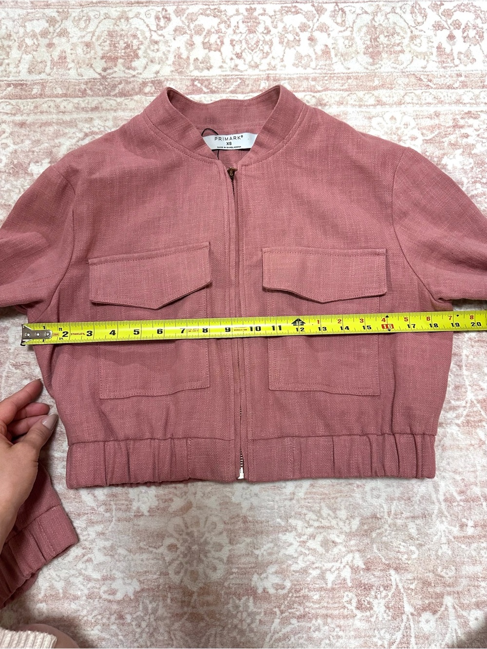 NWT 🪷 PRIMARK Dusty Rose Cropped Cargo Jacket - Picture 11 of 13